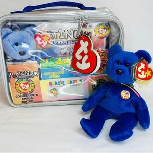 Ty Beanie Babies official club Platinum Member w/ Clubby and Clubby 2